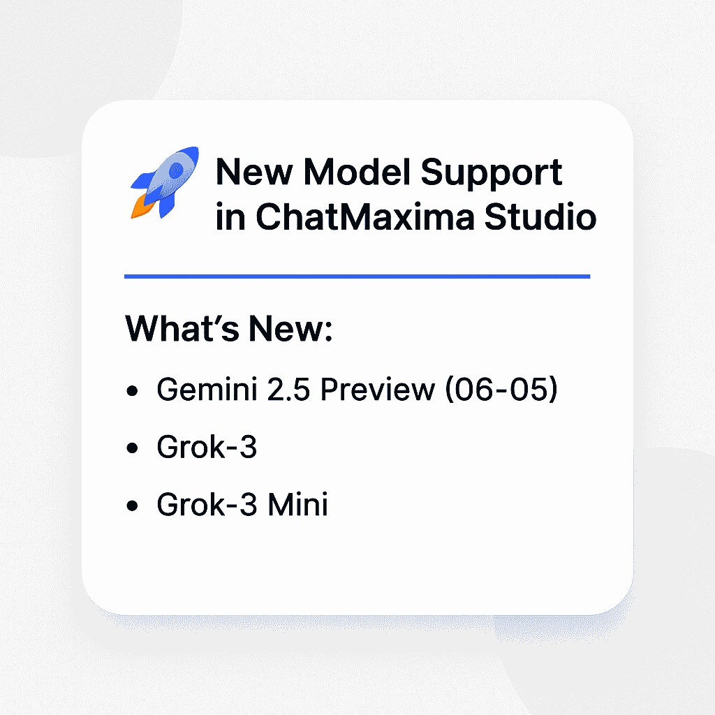 🚀 New Model Support: Gemini 2.5 Preview (06-5) & Grok-3 Now Available